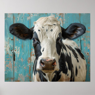 Affiche Peinture de la ferme de vache laitière de mignonne