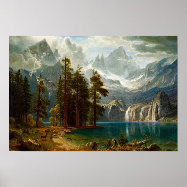 Affiche Peinture de la Sierra Nevada par Bierstadt (Devant)