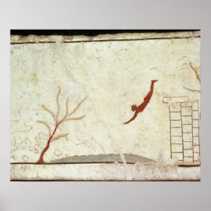 Affiche Peinture de la tombe du plongeur des sud