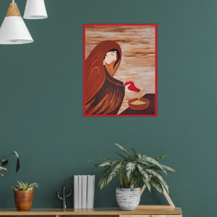 Affiche Peinture de la veuve de Zarephath (Confiance en Di