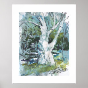 Affiche Peinture de l'arbre de la patience / Artiste Larry