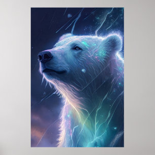 Affiche Peinture de l'ours polaire Peinture animal Faune L