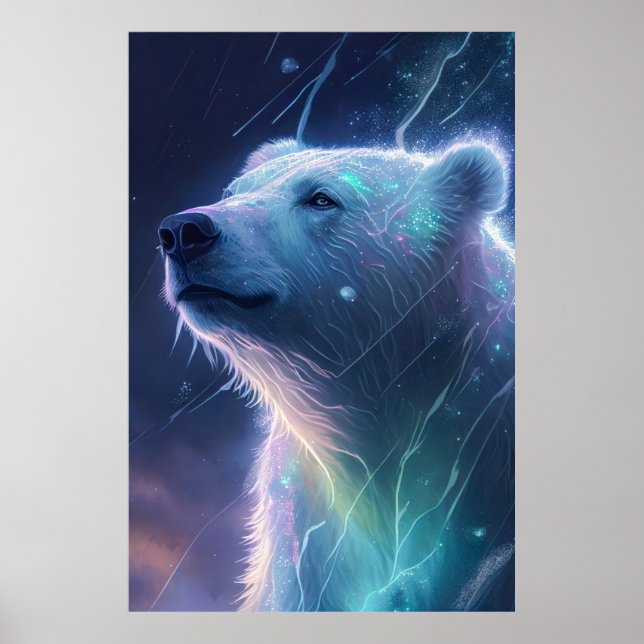 Affiche Peinture de l'ours polaire Peinture animal Faune L (Devant)