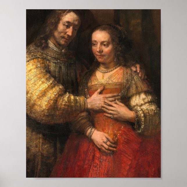 Affiche Peinture De Mariée Juive Par Rembrandt (Devant)