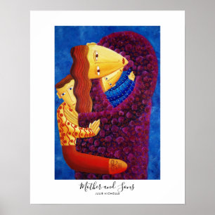 Affiche Peinture de mère et fils