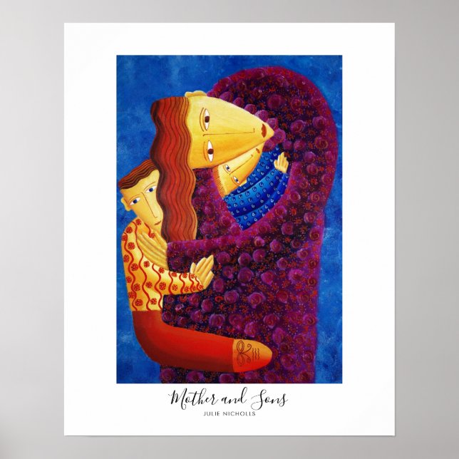 Affiche Peinture de mère et fils (Devant)
