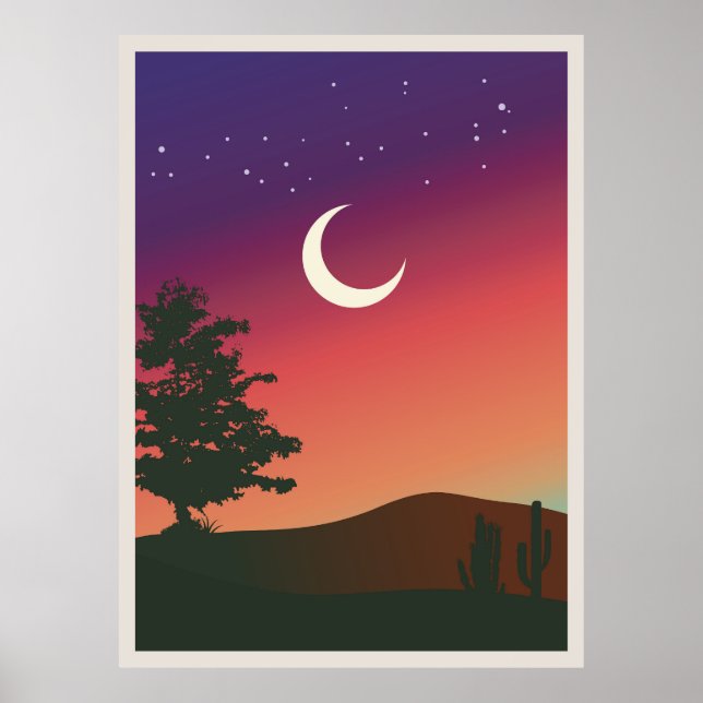 Affiche Peinture de montagne abstraite, (Devant)