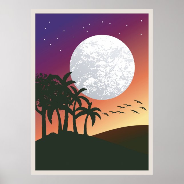 Affiche Peinture de montagne abstraite, (Devant)