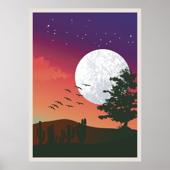 Affiche Peinture de montagne abstraite, (Devant)