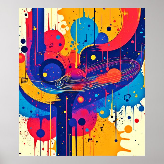 Affiche Peinture de musique émotion (Devant)