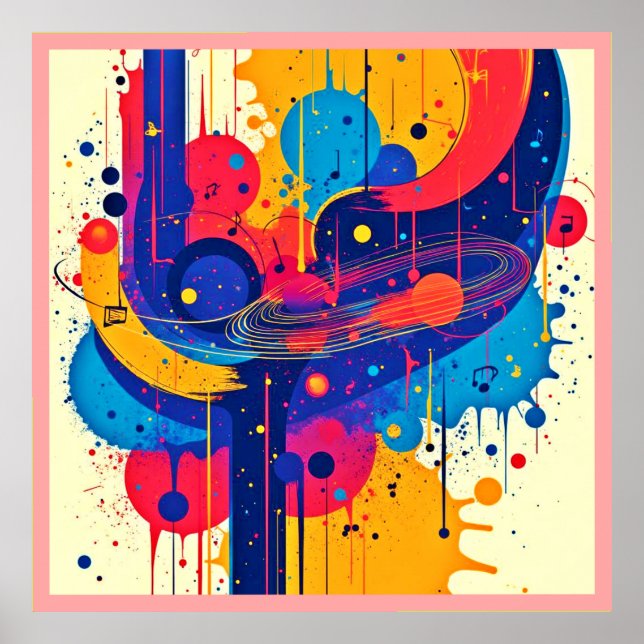 Affiche Peinture de musique émotion (Devant)