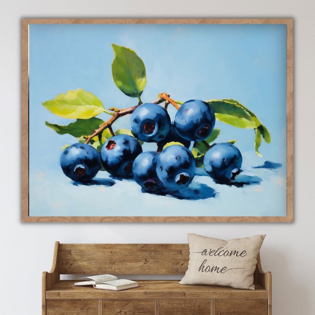 Affiche Peinture de nature morte de myrtille Art de fruit  (Créateur téléchargé)