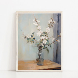 Affiche Peinture de nature morte de vase de fleurs, P