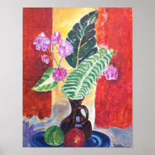 Affiche Peinture de nature morte florale vibrante - Art mu