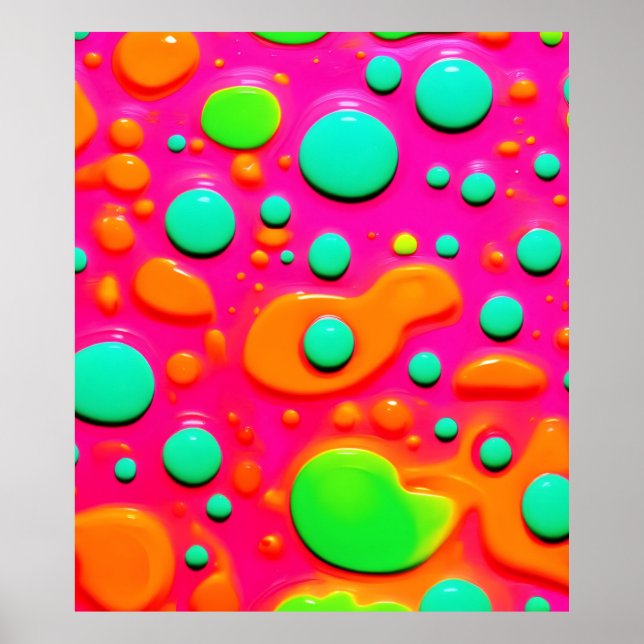 Affiche Peinture de néon L'art de bulle (Devant)