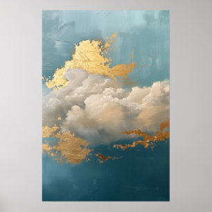 Affiche Peinture de nuage & détails d'or