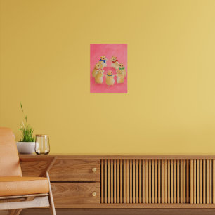 Affiche Peinture de nurserie de hamsters mignons dansant e