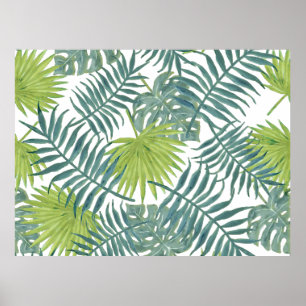 Affiche Peinture de palmiers hawaïenne