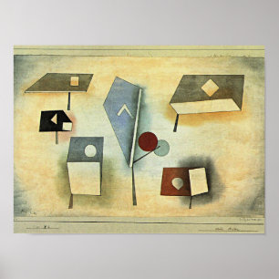 Affiche peinture de Paul Klee, Six Espèces,
