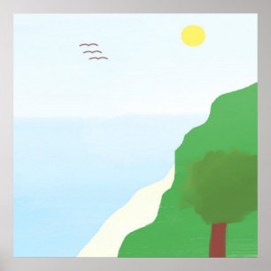 Affiche peinture de paysage
