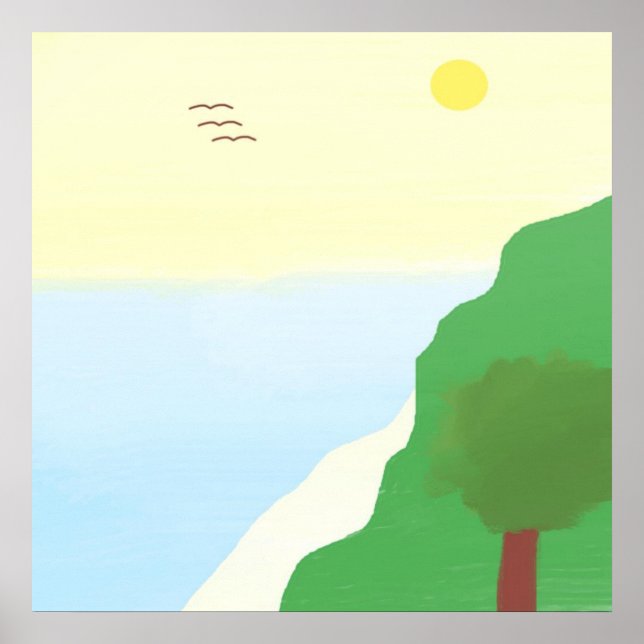 Affiche peinture de paysage (Devant)