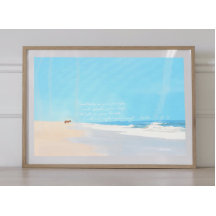 Peinture de paysage marin Psaume 119 15 16 Verset
