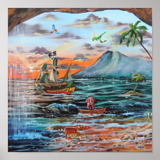 Affiche Peinture de Peter Pan Hook's Cove Tinker Bell (Devant)