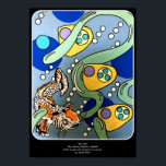 Affiche Peinture de poisson Abstraite moderne du milieu du<br><div class="desc">Mid-Century Moderne Abstraite Koi Poisson peinture Découvrez tout sur l'artiste pop Jamie Roxx et ses peintures pop originales sur son site Web : www.JamieRoxx.us</div>