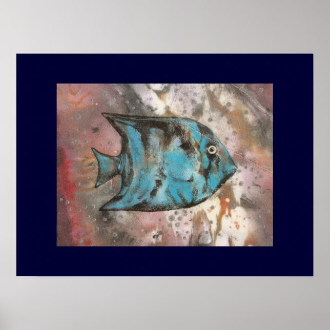 Affiche Peinture de poissons (Devant)
