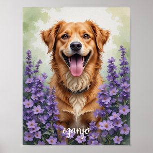 Affiche Peinture de portrait d'animal à l'aquarelle, portr