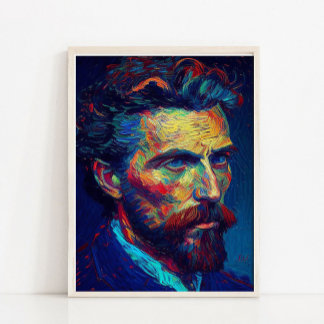 Affiche Peinture de portrait d'homme, Peinture à l'huile d