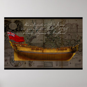 Affiche Peinture de profil du navire Jersey