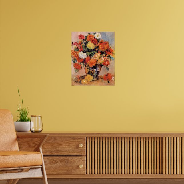 Affiche peinture de Renoir, Vase de Fleurs, (Salon 2)