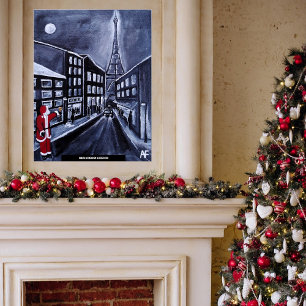 Affiche Peinture de Santa à Paris par Alfred Fox
