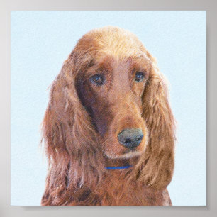 Affiche Peinture de Setter irlandais - Joli art original d