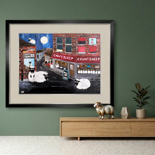 Affiche Peinture de Sheep Town par Alfred Fox