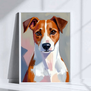 Affiche Peinture de Terrier Jack Russell Chien Animal de c