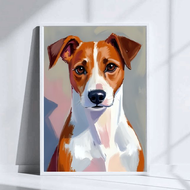 Affiche Peinture de Terrier Jack Russell Chien Animal de C (Créateur téléchargé)