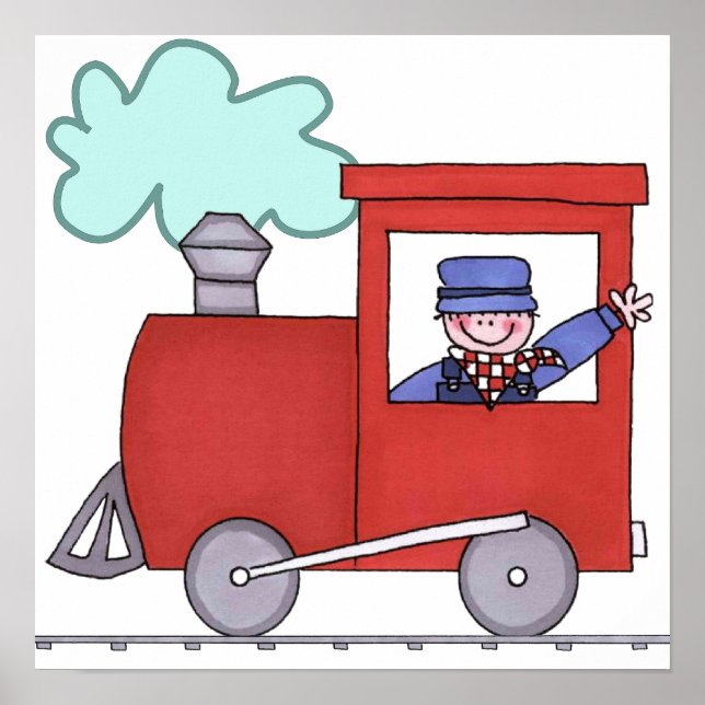 Affiche Peinture de toile de train (Devant)