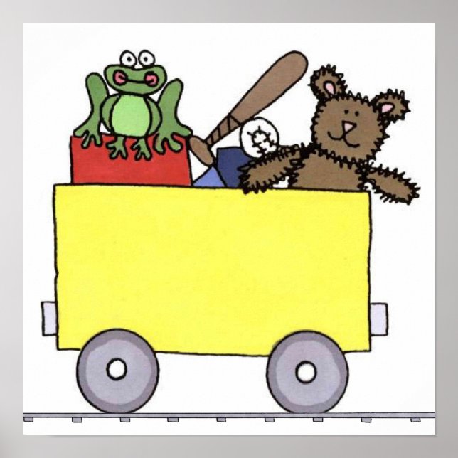 Affiche Peinture de toile de train (Devant)