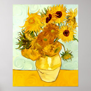 Affiche Peinture de tournesol jaune de Vincent Van Gogh 18