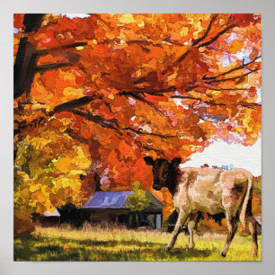 Affiche Peinture de vache