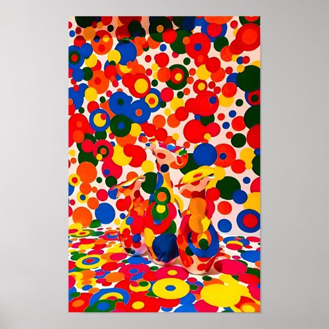 Affiche Peinture de Yayoi Kusama (Devant)