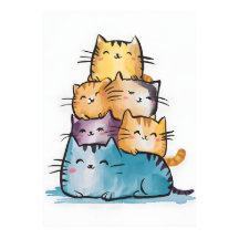 Peinture d'eau Chats peinture numérique