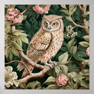 Affiche Peinture décorative de hibou