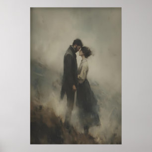 Affiche Peinture des amants de Windy Cliff Wuthering Heigh