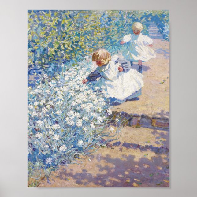 Affiche Peinture des fleurs de cueillette par Helen McNico (Devant)