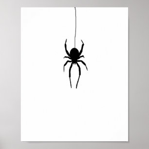 Affiche Peinture d'Halloween Spider Hanging Spider Web