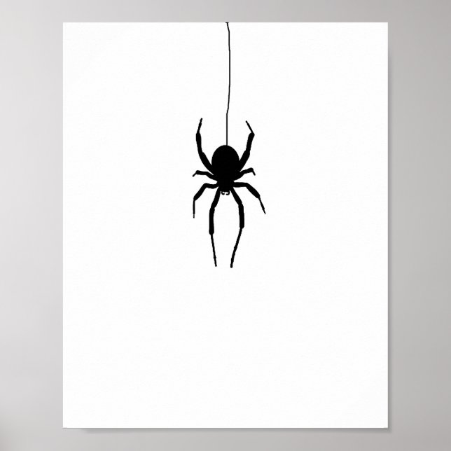 Affiche Peinture d'Halloween Spider Hanging Spider Web (Devant)