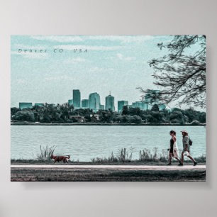 AFFICHE PEINTURE D'HUILE DENVER COLORADO